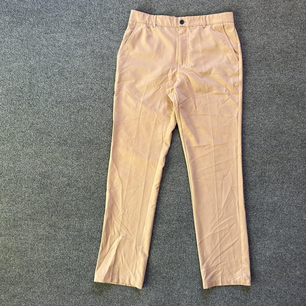 Druids Pants Mens 34x34 Khaki Golf Performance Stretch Chino Zip Fly‎ Pockets